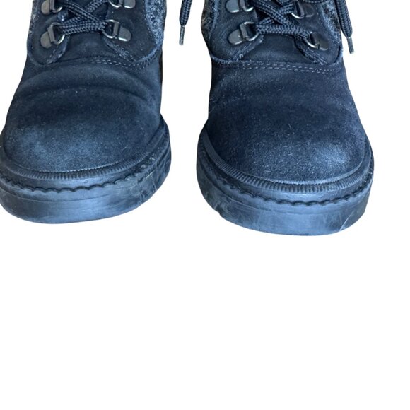 Vtg L.L.Bean Suede Wool Lace Up Ankle Boots Embroidered Italy Made Nordic Style - Picture 16 of 16